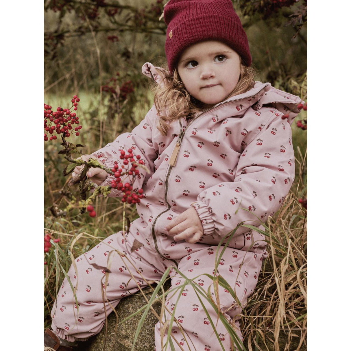 Lil'Atelier Misty Rose Cherry Nmflasnow10 Flyverdragt Aop Fo Lil