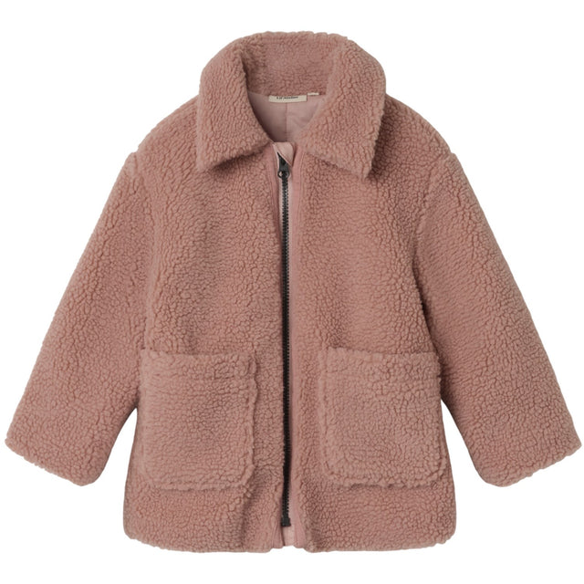 Lil'Atelier Misty Rose Nmnnalo Long Sherpa Jkt Solid Lil