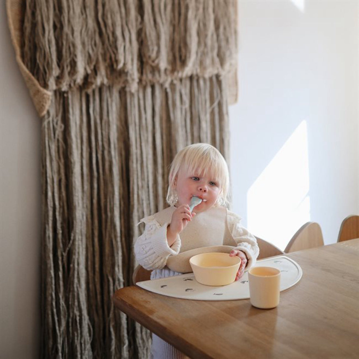 Mushie Cambridge Blue/Shifting Sand Toddler Starter Skeer 2-Pak