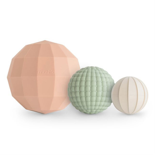 Mushie Blush ​​Nesting Spheres Sanselegetøj
