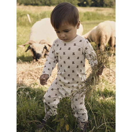 Lil'Atelier Turtledove Melange Nbnnalu Wo/Mo Ls Slim Dragt Lil