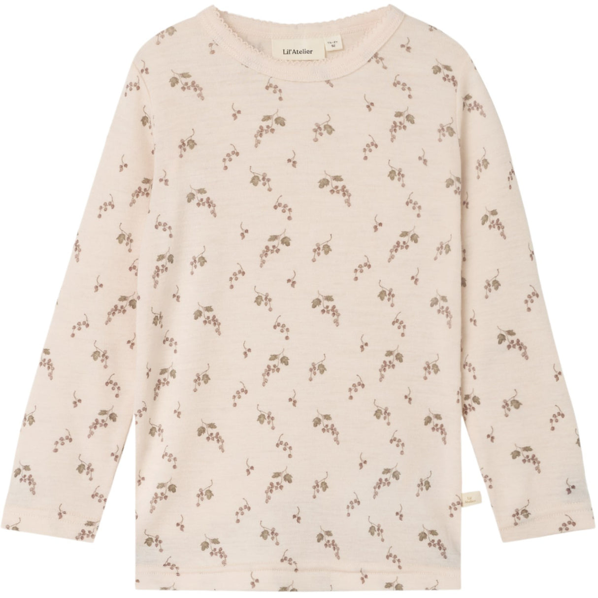 Lil'Atelier Morganite Berry Nmfnoel Nia Uld Ls Slim Top Lil