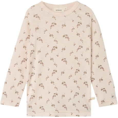 Lil'Atelier Morganite Berry Nmfnoel Nia Uld Ls Slim Top Lil