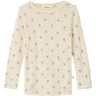 Lil'Atelier Turtledove Melange Nmfnalu Wo/Mo Ls Slim Top Lil