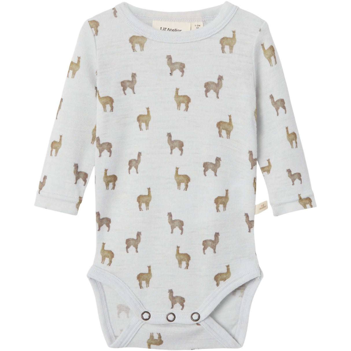 Lil'Atelier Gray Dawn Lama Nbmnoel Nor Uld Ls Slim Body Lil
