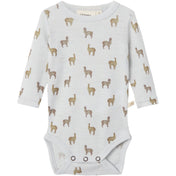 Lil'Atelier Gray Dawn Lama Nbmnoel Nor Uld Ls Slim Body Lil