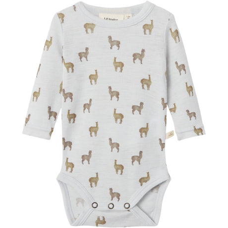 Lil'Atelier Gray Dawn Lama Nbmnoel Nor Uld Ls Slim Body Lil