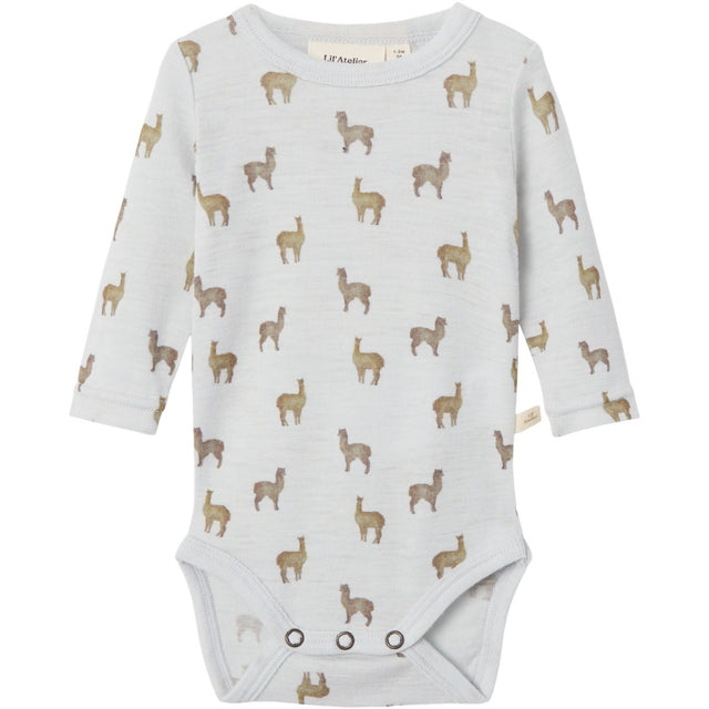 Lil'Atelier Gray Dawn Lama Nbmnoel Nor Uld Ls Slim Body Lil