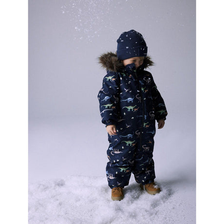 Name It Dark Sapphire Dino Earth Nmmsnow10 Dragt Aop Fo Noos