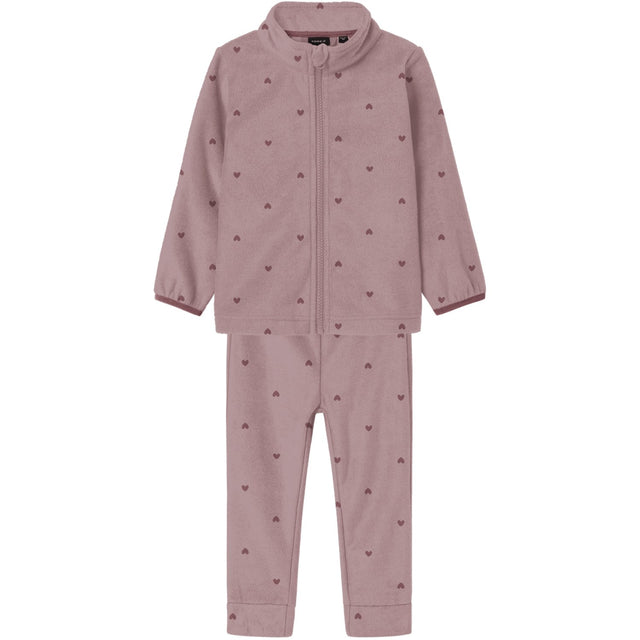 Name It Woodrose Nmnspektra Fleece Sæt Aop Fo