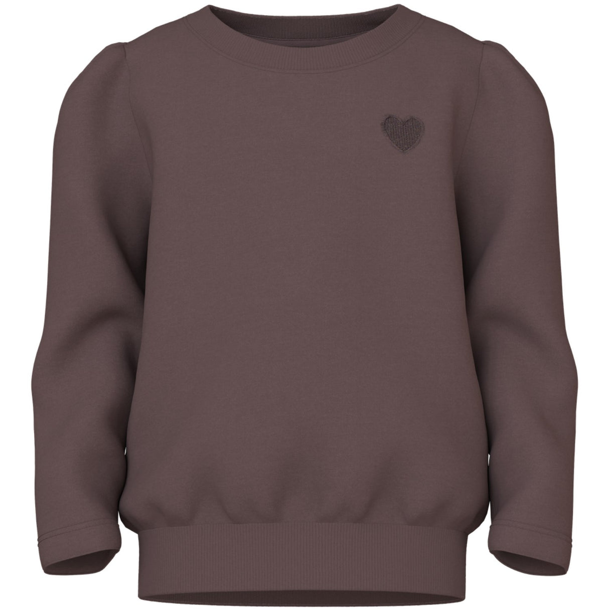 Name It Peppercorn Heart Embroidery Nmfvima Ls Nreg Sweat Bru