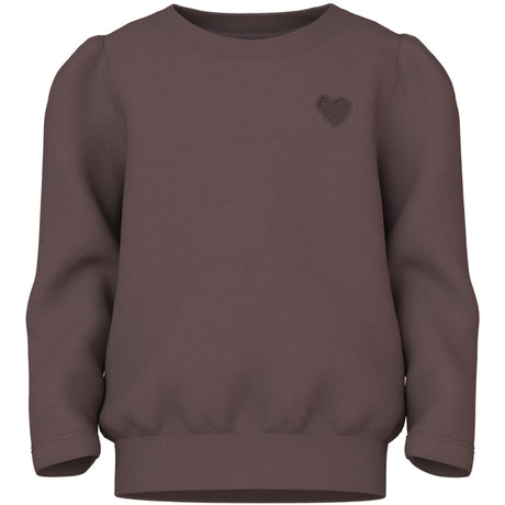 Name It Peppercorn Heart Embroidery Nmfvima Ls Nreg Sweat Bru