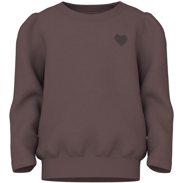 Name It Peppercorn Heart Embroidery Nmfvima Ls Nreg Sweat Bru