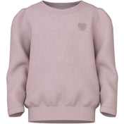 Name It Burnished Lilac Heart Embroidery Nmfvima Ls Nreg Sweat Bru