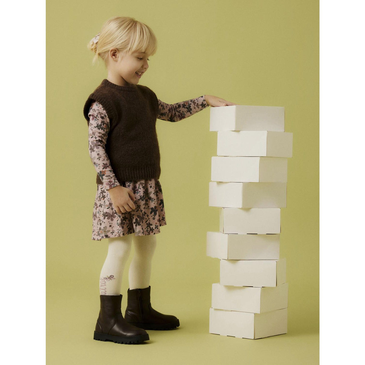 Name It Burnished Lilac Nmfnaline Ls Kjole