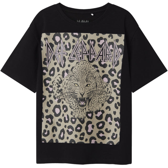 Name It Black Nkfsuri Defleppard Ss Nreg Top Box Unv