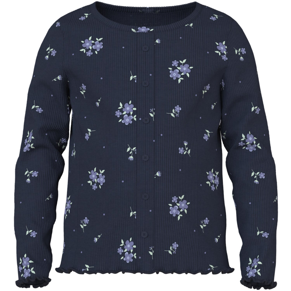 Name It Navy Blazer Blossom Aop Nmfvemia Ls Slim Top