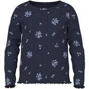 Name It Navy Blazer Blossom Aop Nmfvemia Ls Slim Top