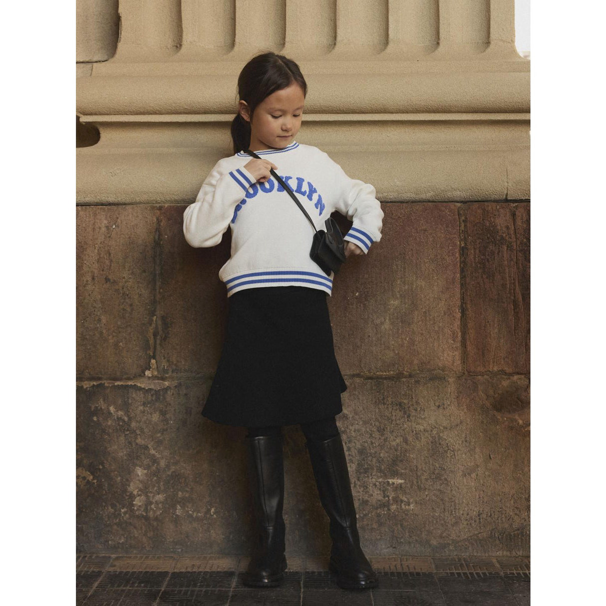 Name It Black Nkfnilla Strik Nederdel