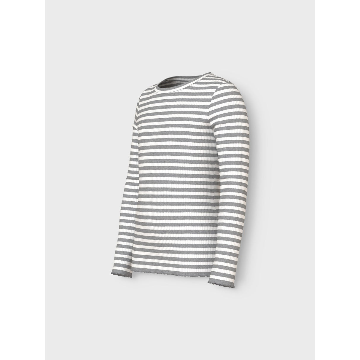 Name It Grey Melange Cloud Dancer Nkfvemma Ls Slim Top