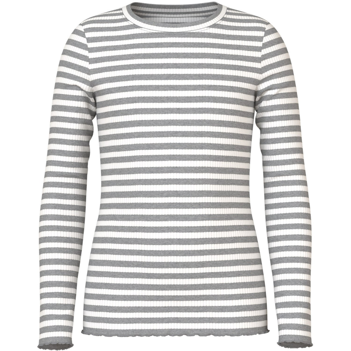 Name It Grey Melange Cloud Dancer Nkfvemma Ls Slim Top