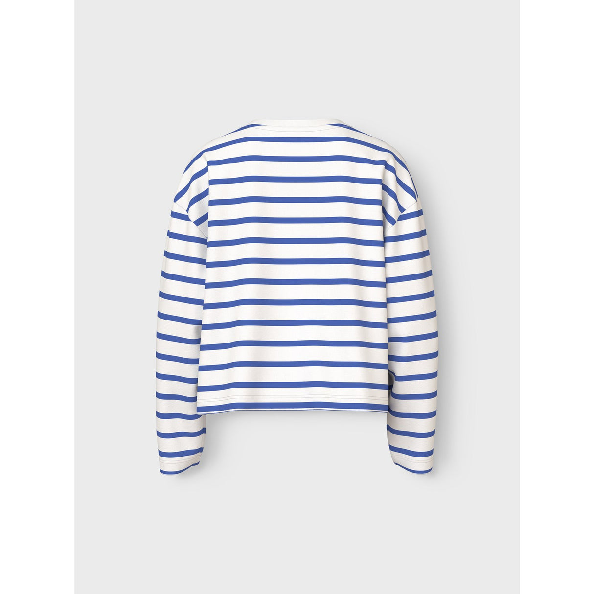 Name It Cloud Dancer Amparo Blue Stripe Nkfvita Ls Kort Rlx Top