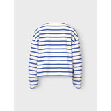Name It Cloud Dancer Amparo Blue Stripe Nkfvita Ls Kort Rlx Top