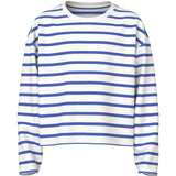Name It Cloud Dancer Amparo Blue Stripe Nkfvita Ls Kort Rlx Top