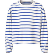 Name It Cloud Dancer Amparo Blue Stripe Nkfvita Ls Kort Rlx Top