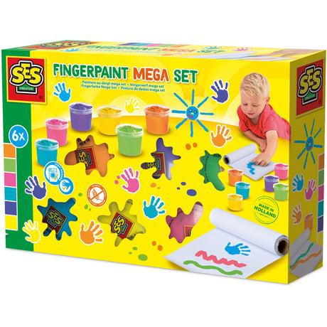 SES Creative Fingermaling Megasæt 6X110Ml