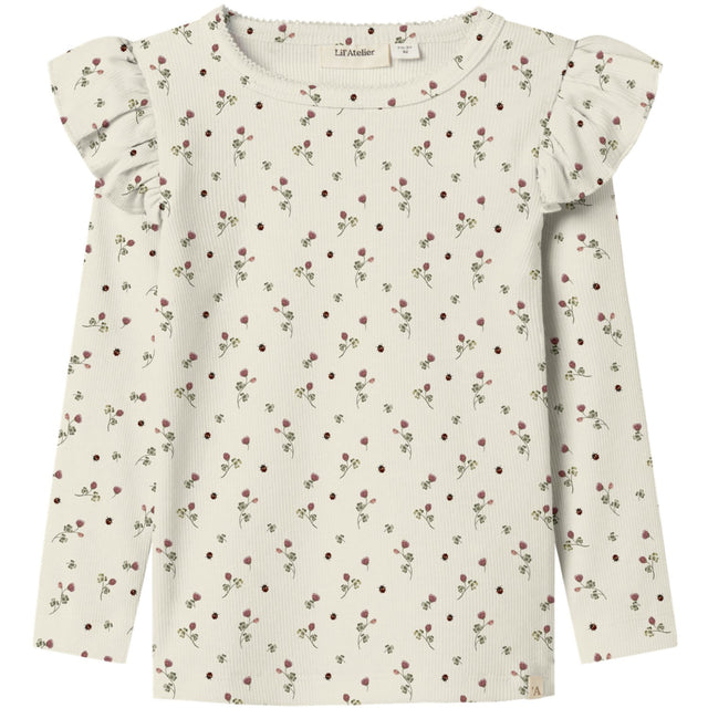 Lil'Atelier Turtledove Nmflavo Eve Ls Slim Top Lil