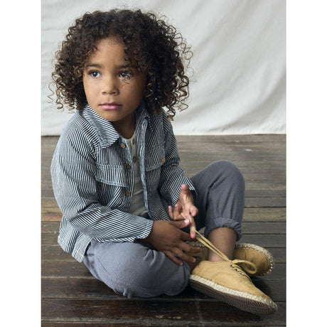 Lil'Atelier Dark Blue Denim White Nmmkasper Ls Loose Twi Skjorte 4021-Cm Lil