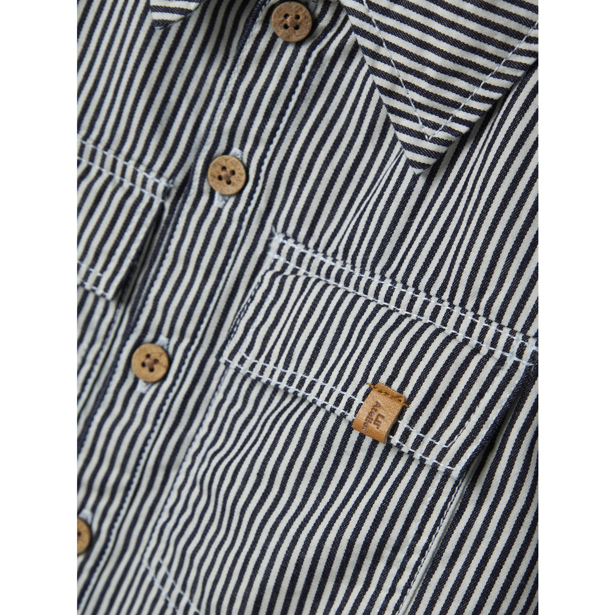 Lil'Atelier Dark Blue Denim White Nmmkasper Ls Loose Twi Skjorte 4021-Cm Lil