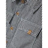 Lil'Atelier Dark Blue Denim White Nmmkasper Ls Loose Twi Skjorte 4021-Cm Lil