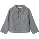 Lil'Atelier Dark Blue Denim White Nmmkasper Ls Loose Twi Skjorte 4021-Cm Lil