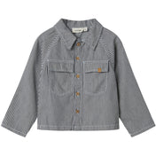 Lil'Atelier Dark Blue Denim White Nmmkasper Ls Loose Twi Skjorte 4021-Cm Lil