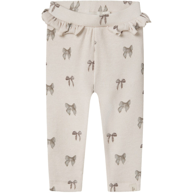 Lil'Atelier Silver Peony Bow Nbfgavo Efi Slim Leggings Lil Noos