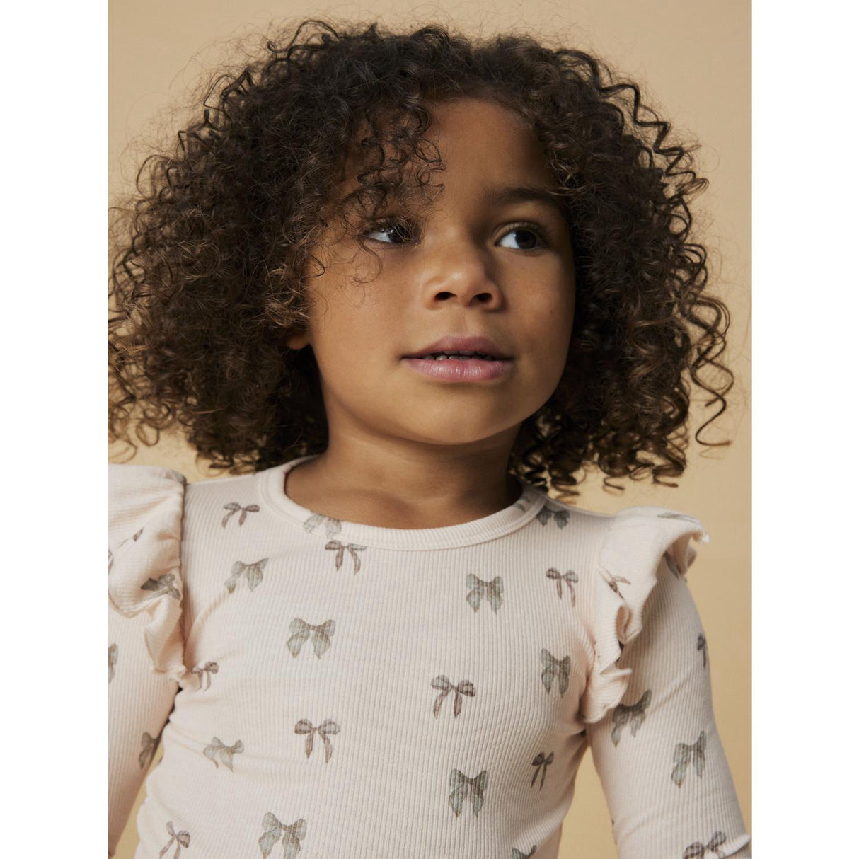 Lil'Atelier Silver Peony Bow Nmfgavo Eko Ls Slim Top Lil Noos