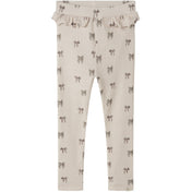 Lil'Atelier Silver Peony Bow Nmfgavo Efi Slim Leggings Lil Noos