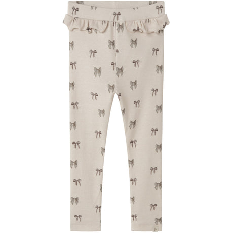 Lil'Atelier Silver Peony Bow Nmfgavo Efi Slim Leggings Lil Noos