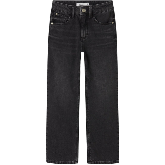 Name It Black Denim Nkfrose Hw Straight Jeans 9222-Rm Noos