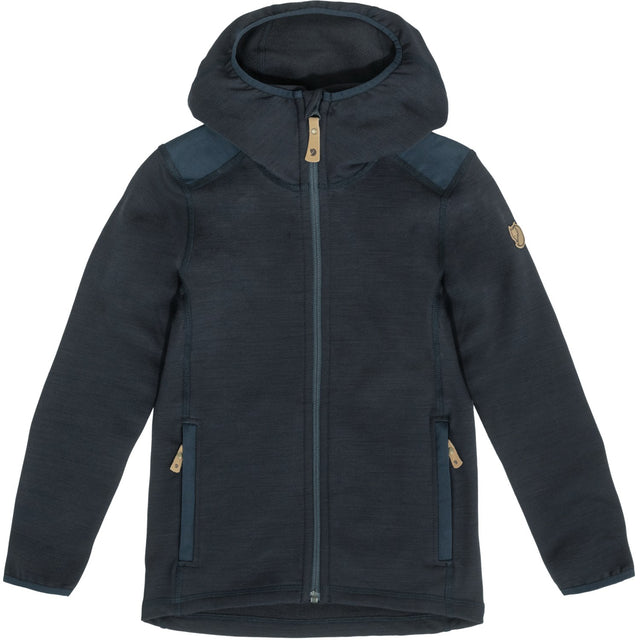 Fjällräven Dark Navy Kids Keb Fleece Hættetrøje