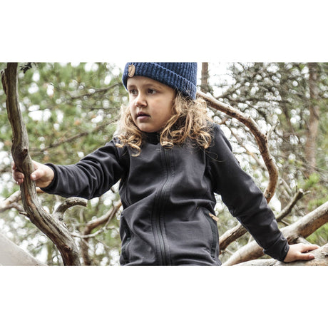 Fjällräven Dark Navy Kids Keb Fleece Hættetrøje