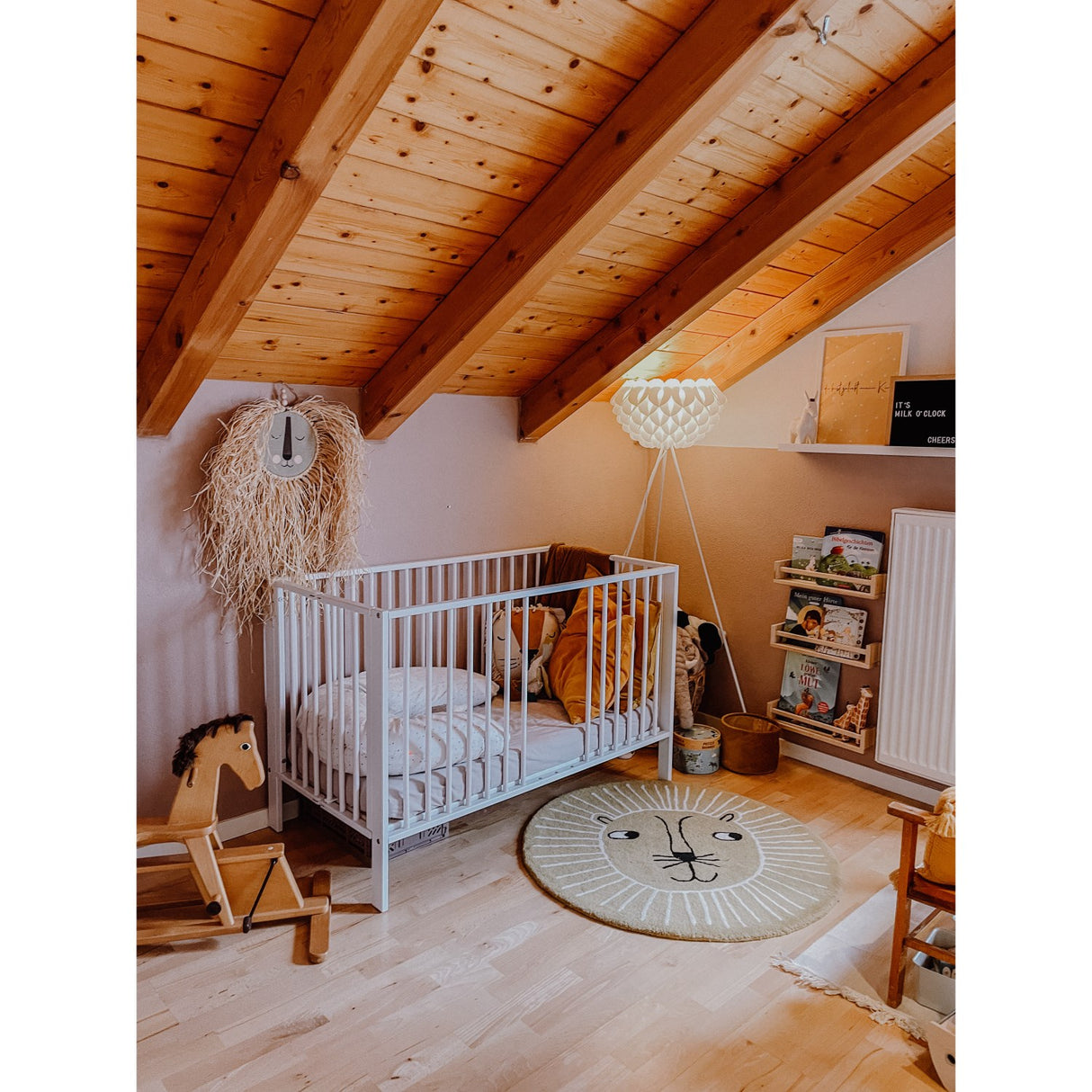 tiSsi® White Laquer Jori Sammenklappelig Seng Massiv Bøg