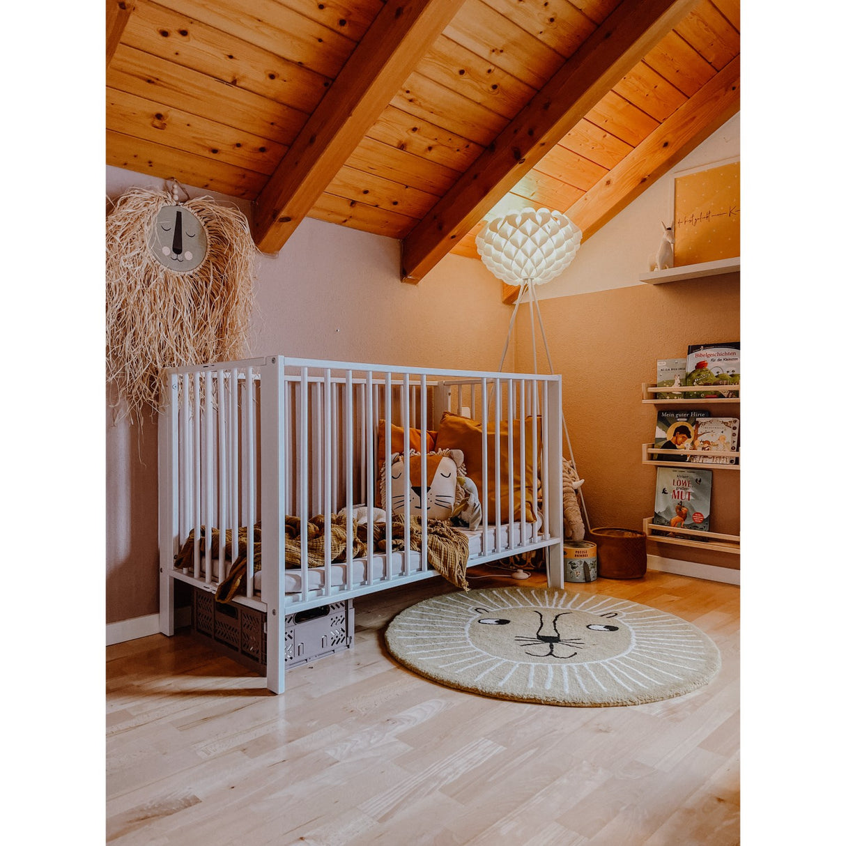 tiSsi® White Laquer Jori Sammenklappelig Seng Massiv Bøg