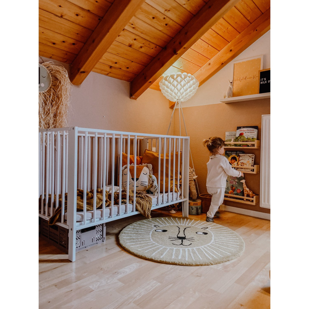 tiSsi® White Laquer Jori Sammenklappelig Seng Massiv Bøg