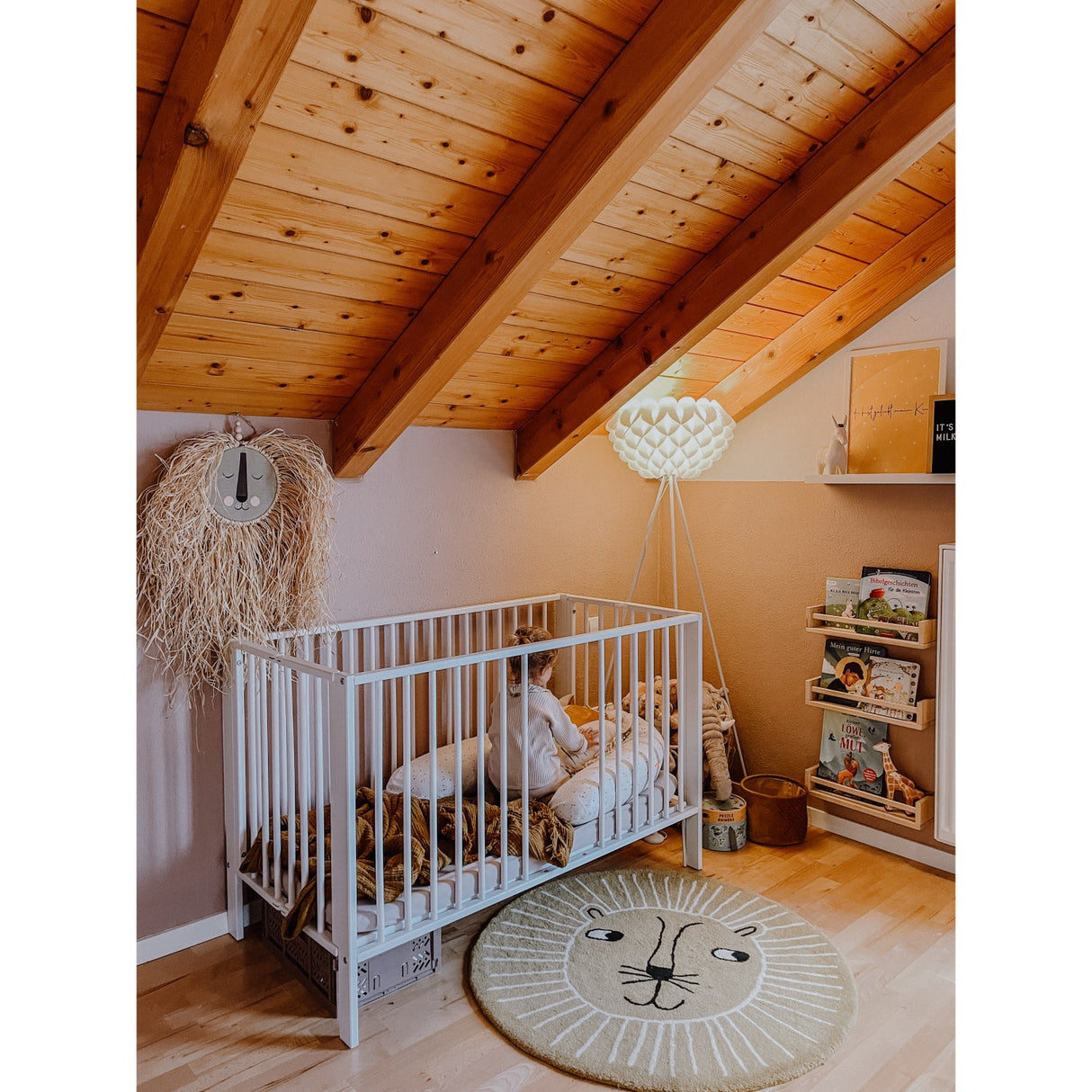 tiSsi® White Laquer Jori Sammenklappelig Seng Massiv Bøg