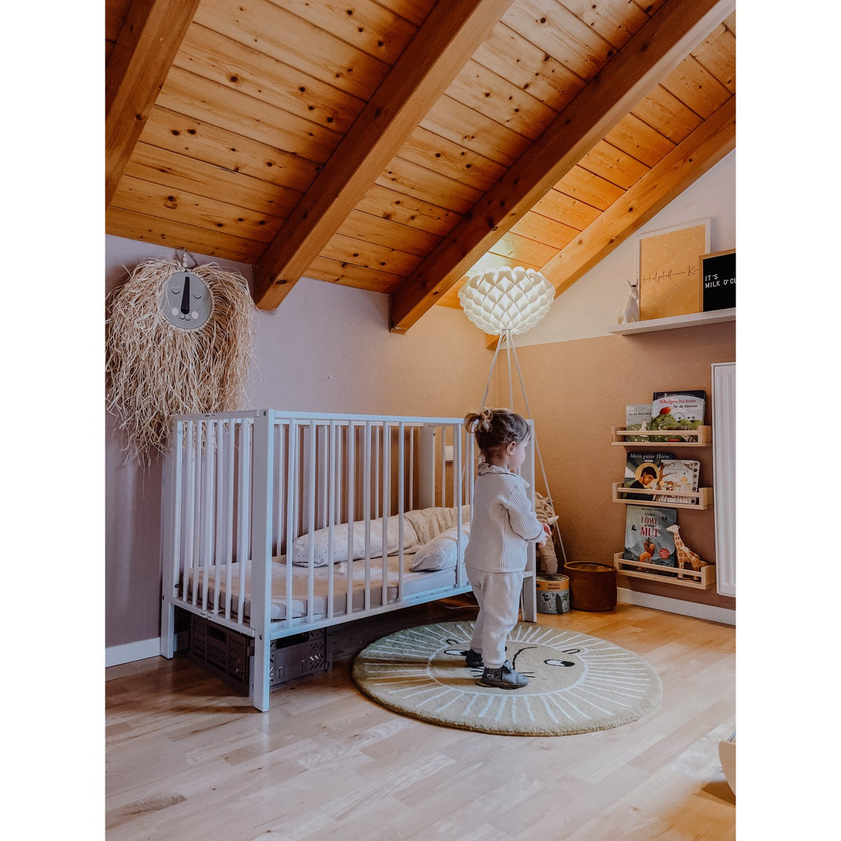 tiSsi® White Laquer Jori Sammenklappelig Seng Massiv Bøg