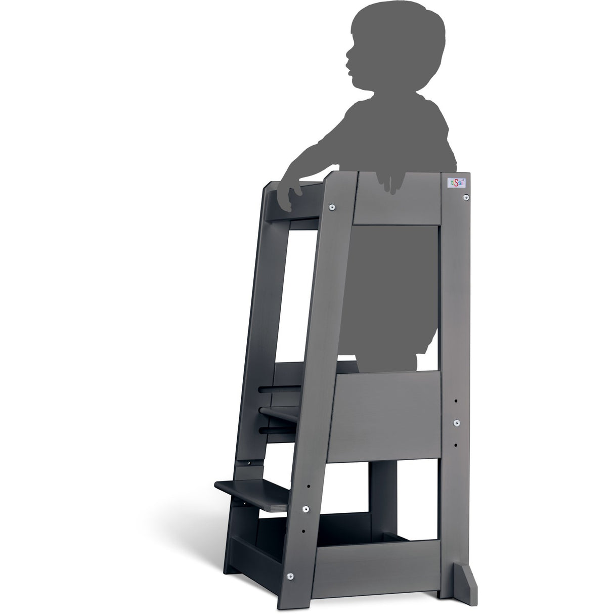 tiSsi® Grey Laquer Felix Læringstårn Massiv Bøg