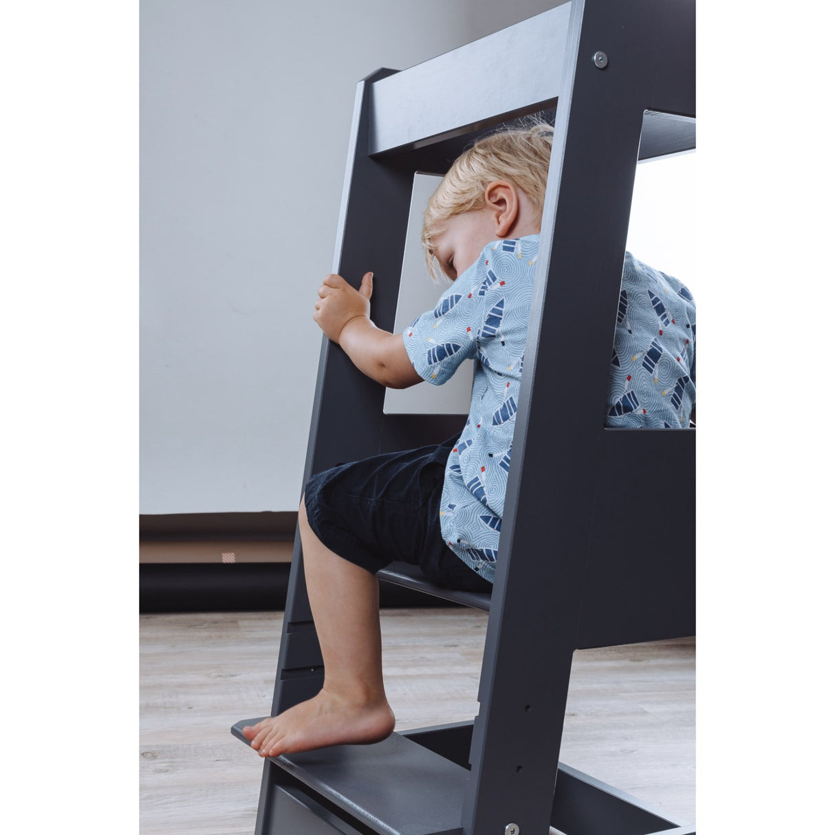 tiSsi® Grey Laquer Felix Læringstårn Massiv Bøg